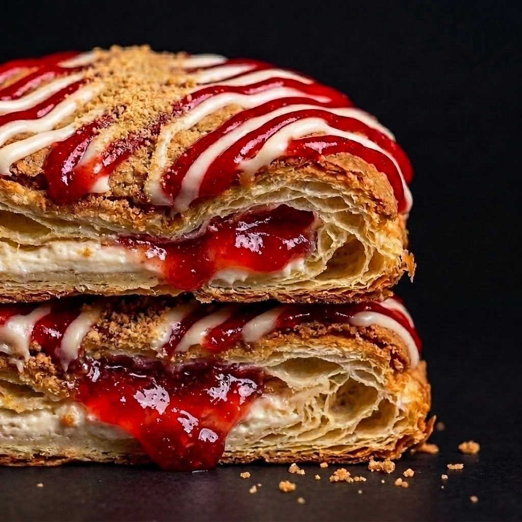 Strawberry Cheesecake Crookie deep-dish cookie