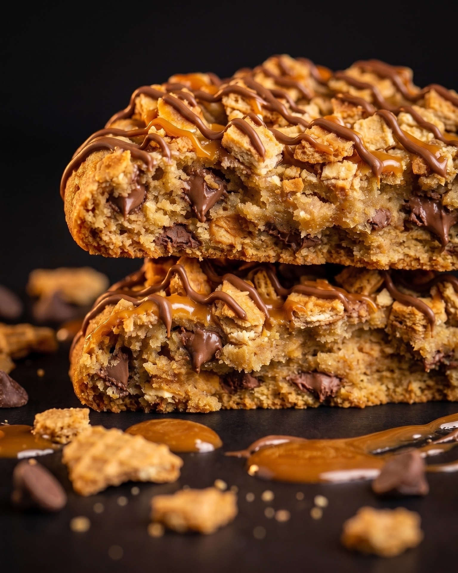 Caramel Waffle Cone deep-dish cookie
