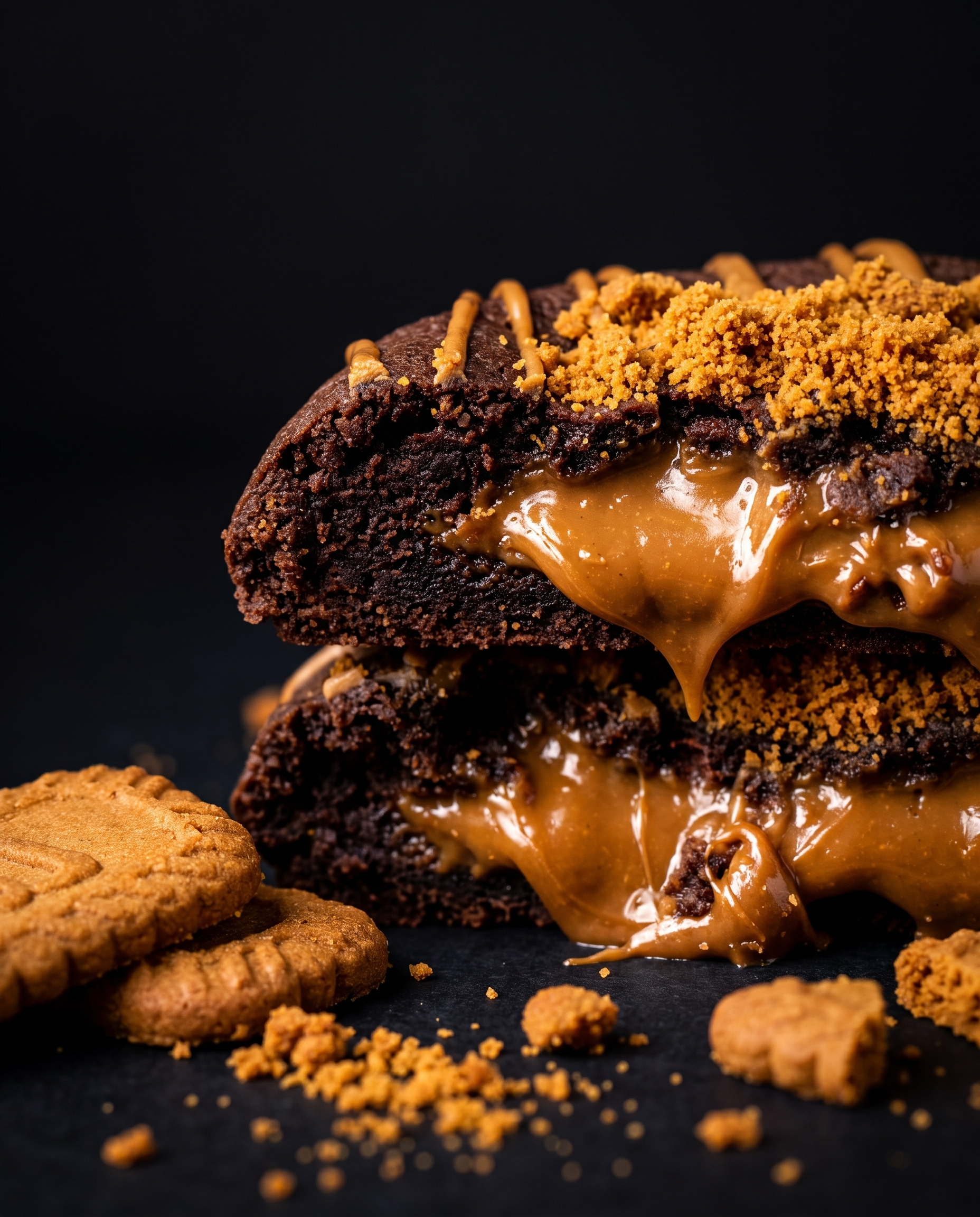 Chocolate Biscoff Explosion deep-dish cookie