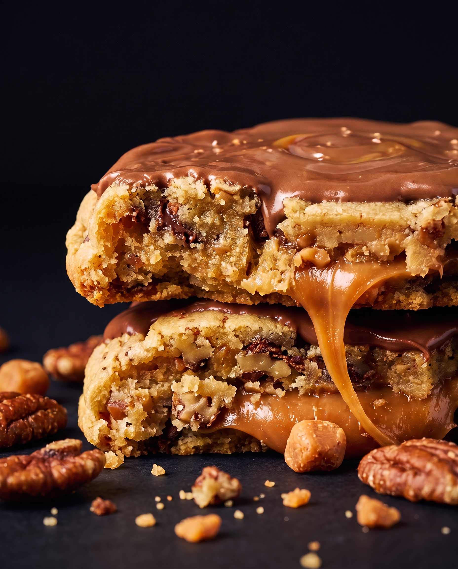 Chocolate Turtle deep-dish cookie