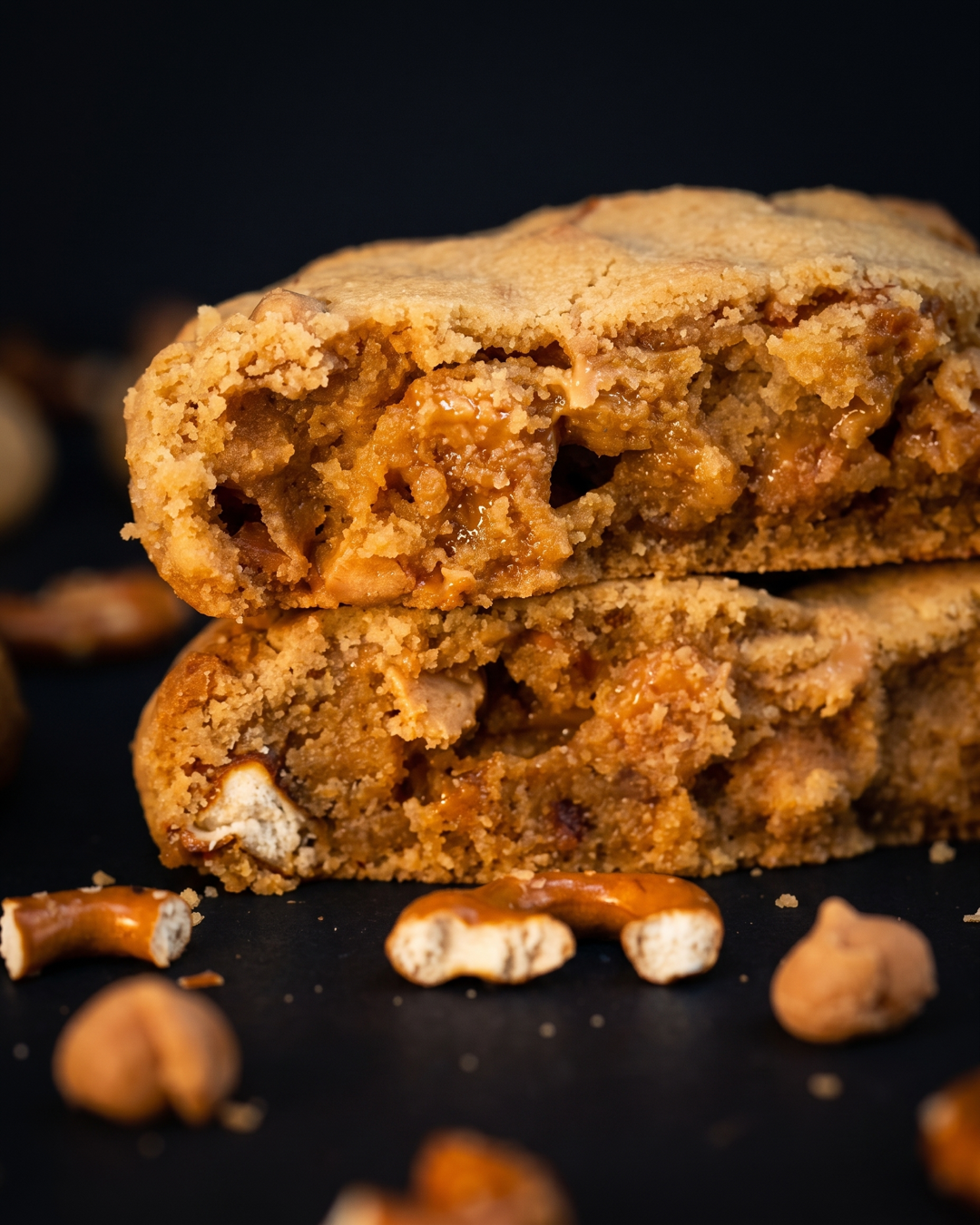 PB Caramel Pretzel deep-dish cookie