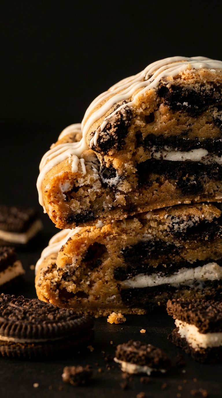 Stuffed Cookies 'N Cream deep-dish cookie