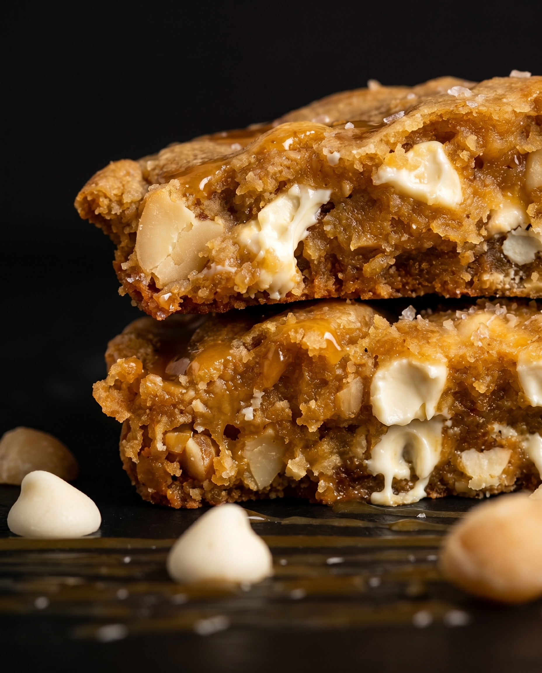 White Caramel Macadamia deep-dish cookie